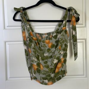 Reformation Citrus Tie Shoulder Top
